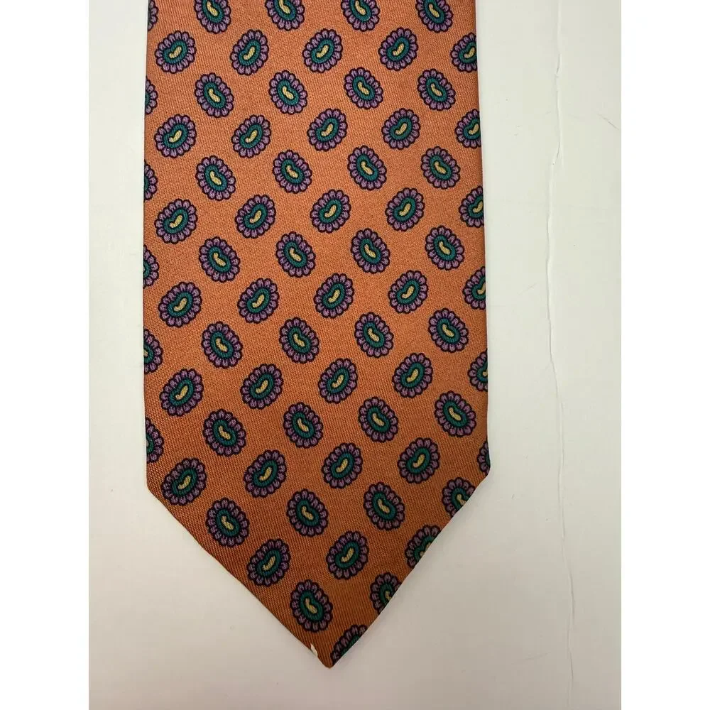 Robert Talbott Silk Tie Lot 4 Hand Sewn Vintage USA Made England Italy